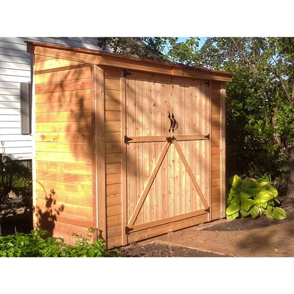 Outdoor Living Today Spacesaver 8 Ft X 4 Western Red Cedar Double Door Storage Shed Ss84dd The Home Depot Outdoor Living Today Spacesaver 8 Ft X, Home Depot Outdoor Wood Storage Sheds