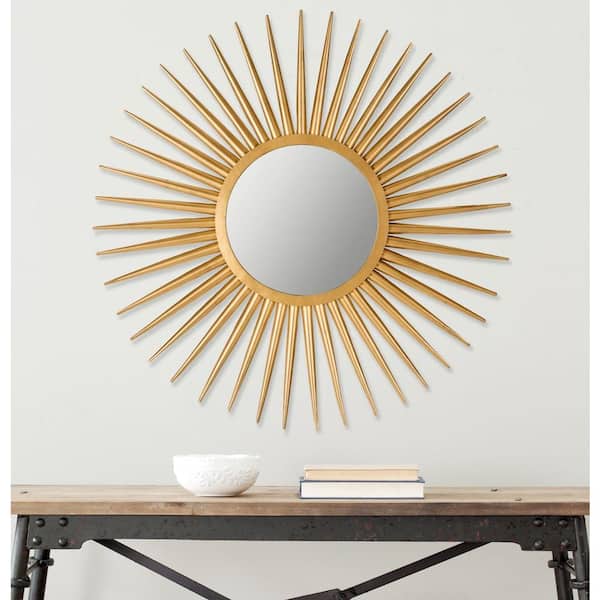 Safavieh Sun Flair 36 in. x 36 in. Iron, Glass and MDF Wood Framed Mirror