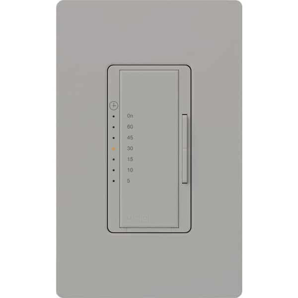 Maestro Countdown Timer Switch for Fans and Lights, 3A Fan/150W LED, Single-Pole/Multi-Location, Gray (MA-T51MN-GR)