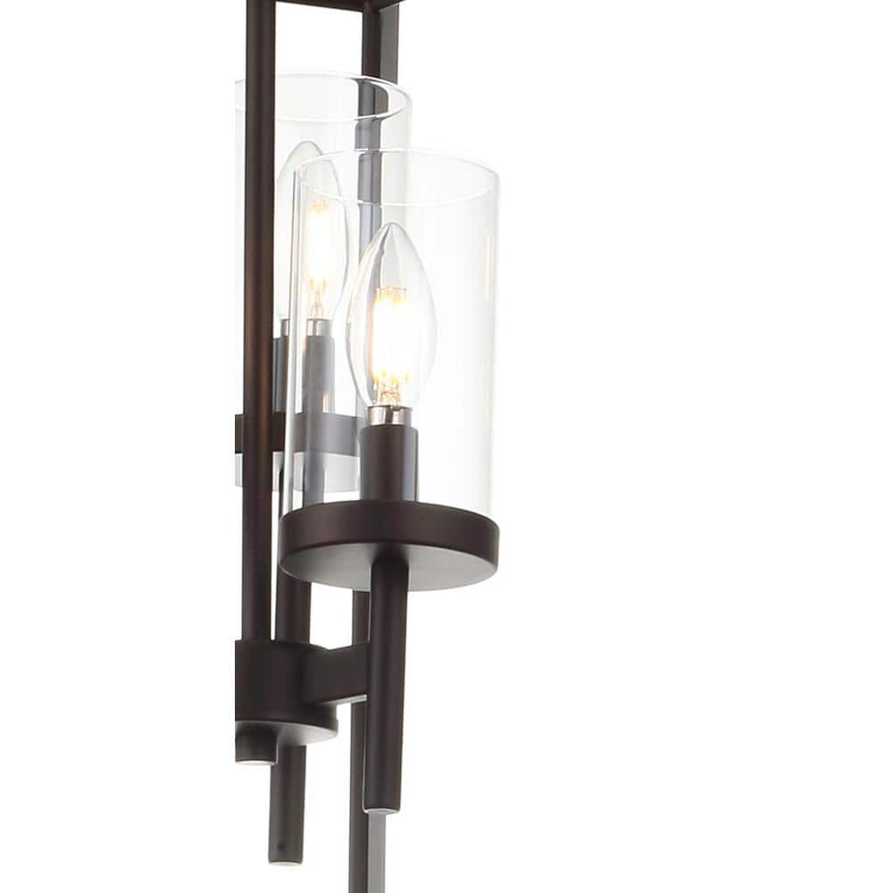 Geometric Bronze 12" LED Glass Pendant Light