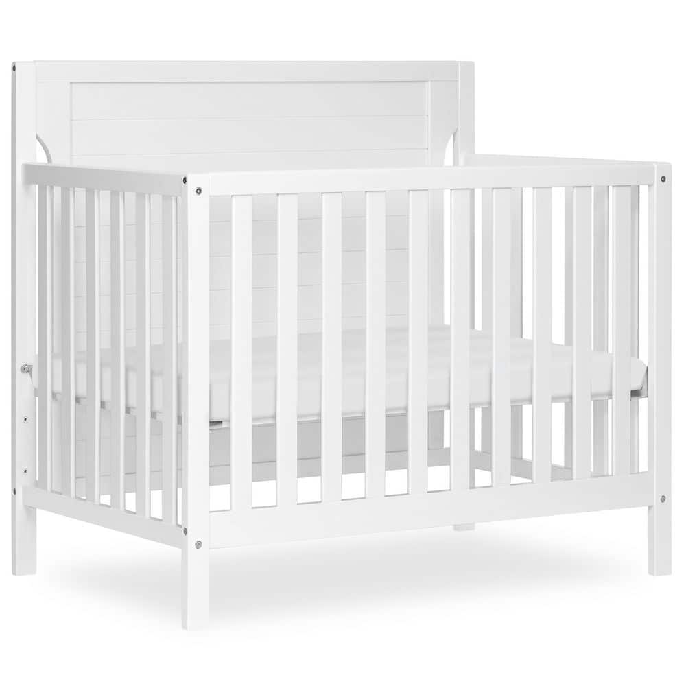 Bellport 4-in-1 White Convertible Mini/ Portable Crib I Mini Baby Crib I Includes 1.5 Mattress