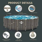 18 ft. Round x 52 in. D Rattan Soft-sided Oasis Pool