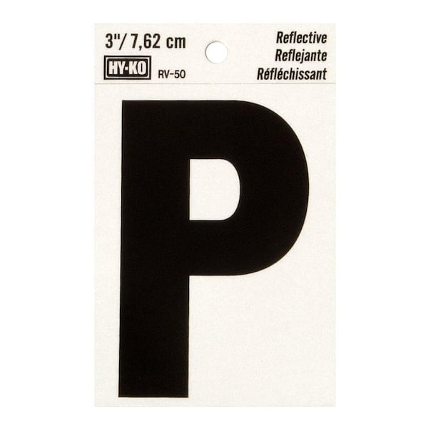 HY-KO 3 in. Vinyl Reflective Letter P