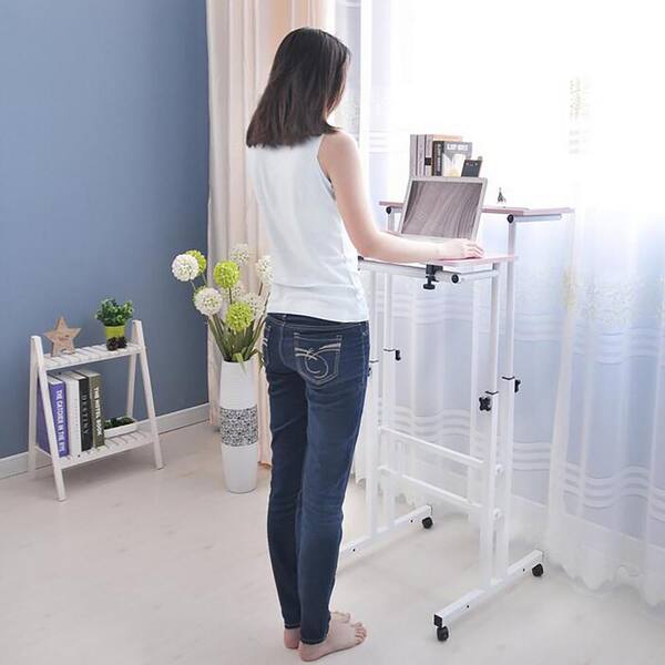 White for sale online Mind Reader SDROLL-WHT 2 Tier Sit and Stand Desk 
