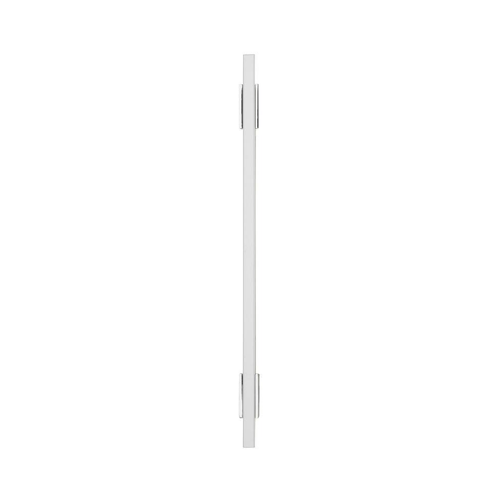 Polished Chrome and White Modern Cabinet Bar Pull