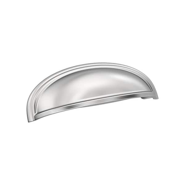 Ashby 3 in. or 4 in. (76 mm or 102 mm) Traditional Polished Chrome Cabinet Cup Pull