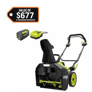 40V HP Brushless 18 in. Single-Stage Cordless Electric Snow Blower with 6.0 Ah Battery and Charger