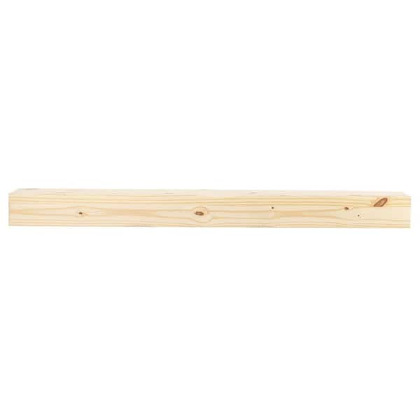 Breckenridge Unfinished Rustic Distressed 72 in. Wood Fireplace Cap-Shelf Mantel