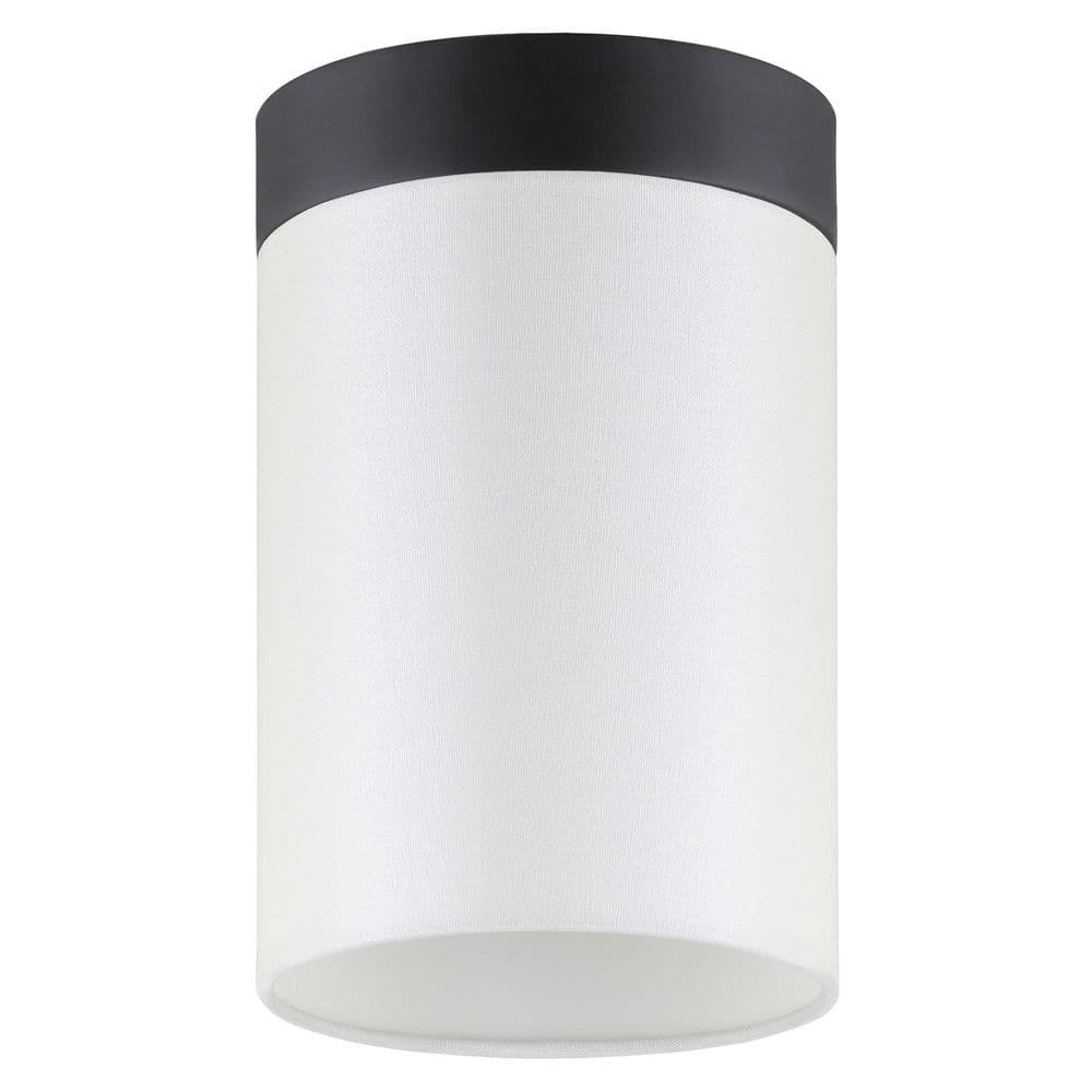 Luxe 6" Blackened Bronze Flush Mount with Linen Shade