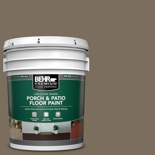BEHR PREMIUM 5 gal. #730D-6 Coconut Husk Low-Lustre Enamel Interior/Exterior Porch and Patio Floor Paint