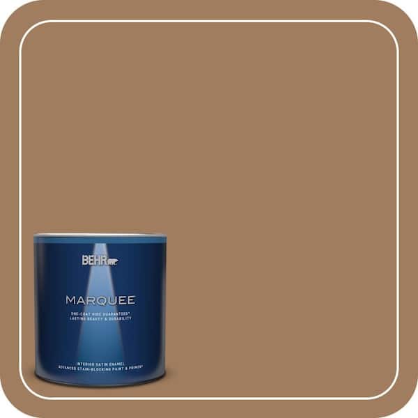BEHR MARQUEE 1 qt. #MQ2-11 Outdoor Land One-Coat Hide Satin Enamel Interior Paint & Primer