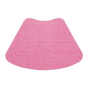 Fishnet 19 in. x 13 in. Pink Yarrow PVC Covered Jute Wedge Placemat (Set of 6)