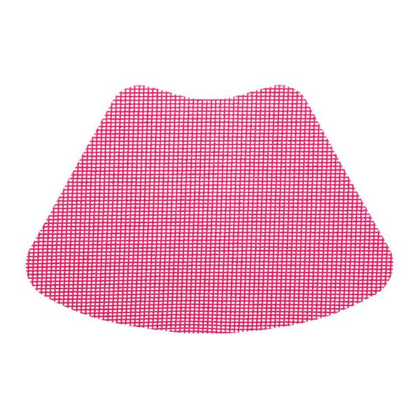 Kraftware Fishnet 19 in. x 13 in. Pink Yarrow PVC Covered Jute Wedge Placemat (Set of 6)