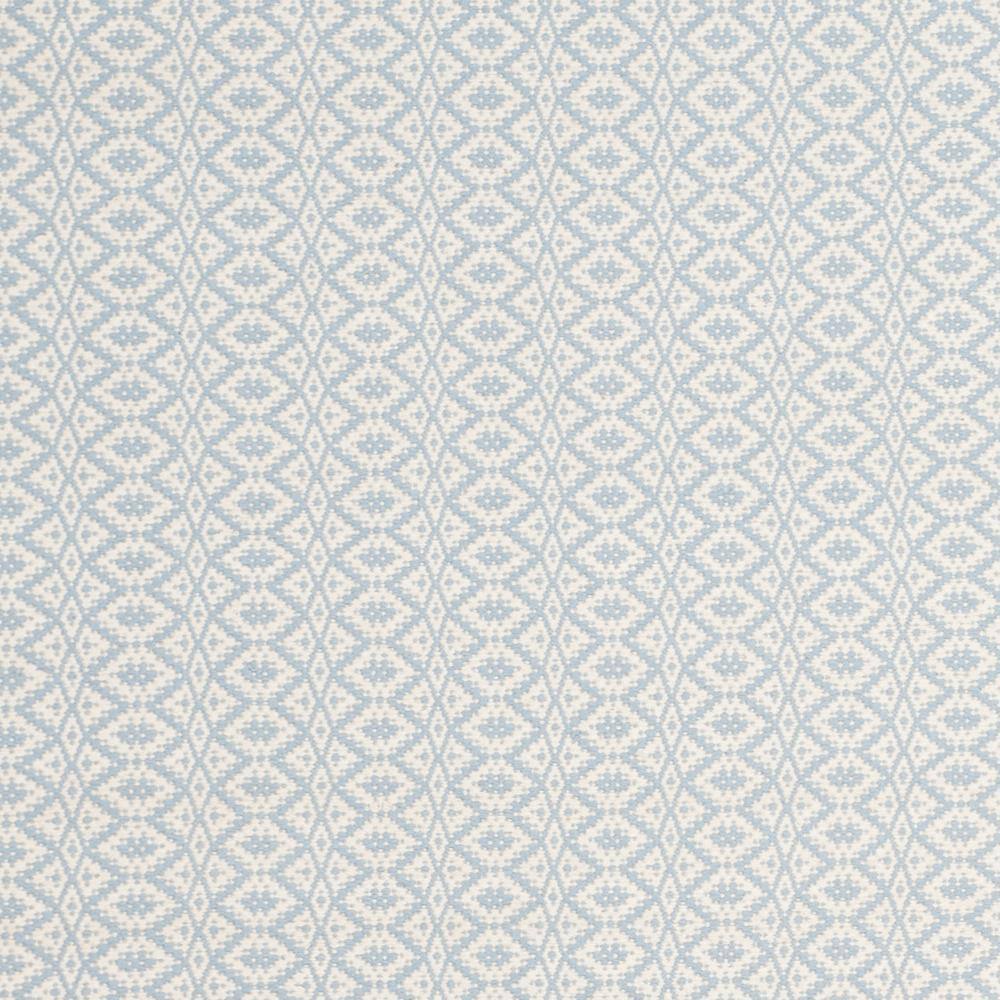 Coastal Charm Ivory & Light Blue Handwoven Cotton Rug 8' x 10'