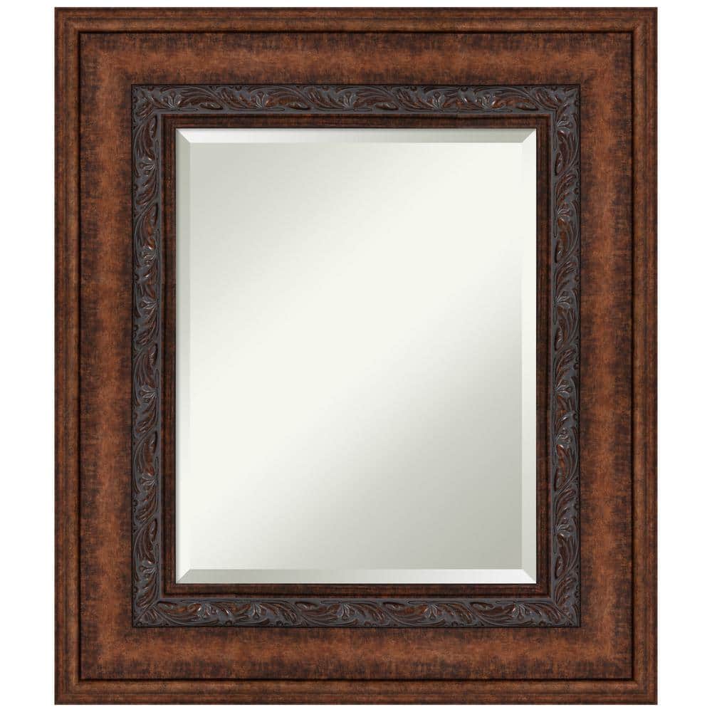 Amanti Art Decorative Bronze 25.5 in. W x 29.5 in. H Framed Beveled Wall  Mirror in Bronze A38867155733 The Home Depot