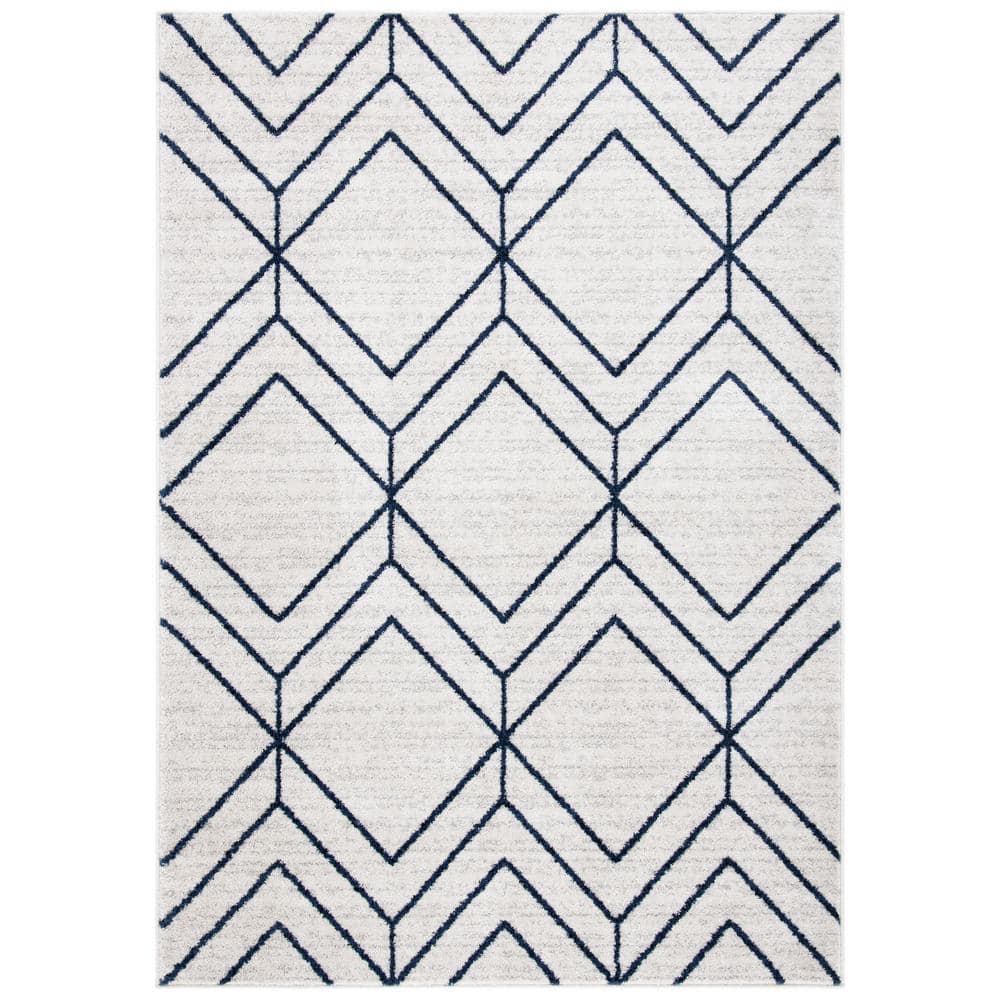 Adirondack Light Gray/Navy 3 ft. x 4 ft. Diamond Area Rug price history on PriceWatchPro