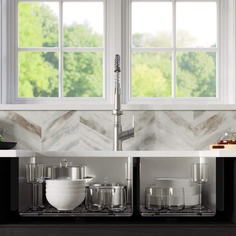 36'' Stainless Steel Double Bowl Farmhouse Apron Sink