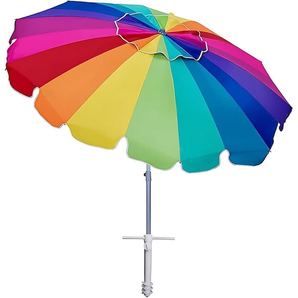 large rainbow patio umbrella AMMSUN 6.5ft Outdoor Umbrella,Rainbow The umbrella is also sun 8' Rainbow Beach Umbrella