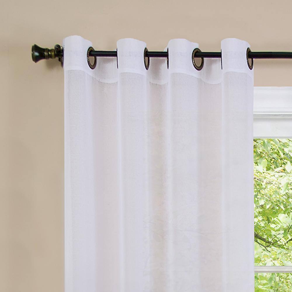 Burgundy Ombre Sheer Polyester Ground Length Window Panel