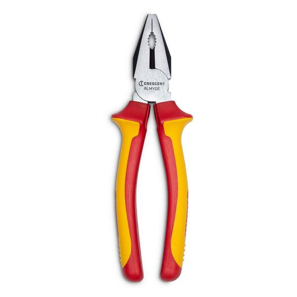 Crescent 8 in. VDE 1000Volt Insulated Linesman Cutting Pliers 8LMVDE