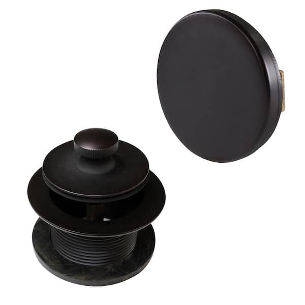 Westbrass Illusionary Overflow with Lift and Turn Bath Drain Trim Only, Oil Rubbed Bronze