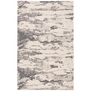 Abstract Charcoal/Ivory 2 ft. x 3 ft. Abstract Sky Area Rug