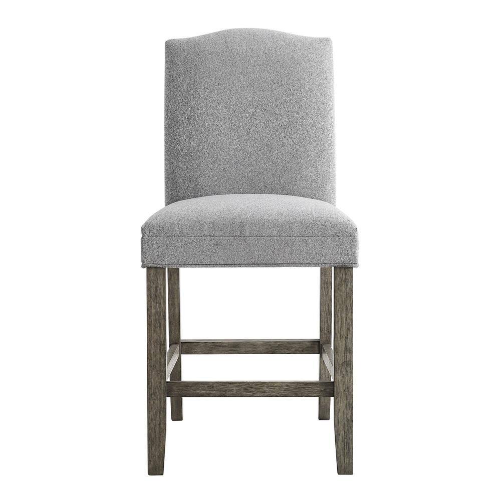 Grayson White Marble and Driftwood Counter Height Dining Set with Storage Bench