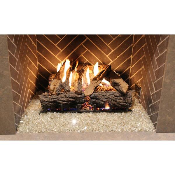 Exotic Crystal Reflective Tempered Glass Gas Fire Pit Fireplace Fireglass 25 lbs 