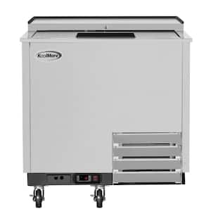 36 in. with 9 cu. ft. Capacity Commercial Auto / Cycle Defrost Glass Froster Chest Freezer in Stainless-Steel