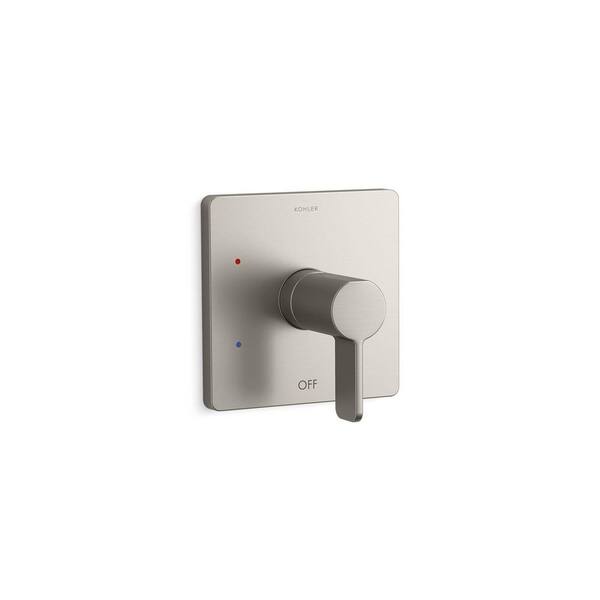 Parallel 1-Handle Wall Mount Valve Handle Trim Kit in Vibrant Brushed Nickel (Valve Not Included)