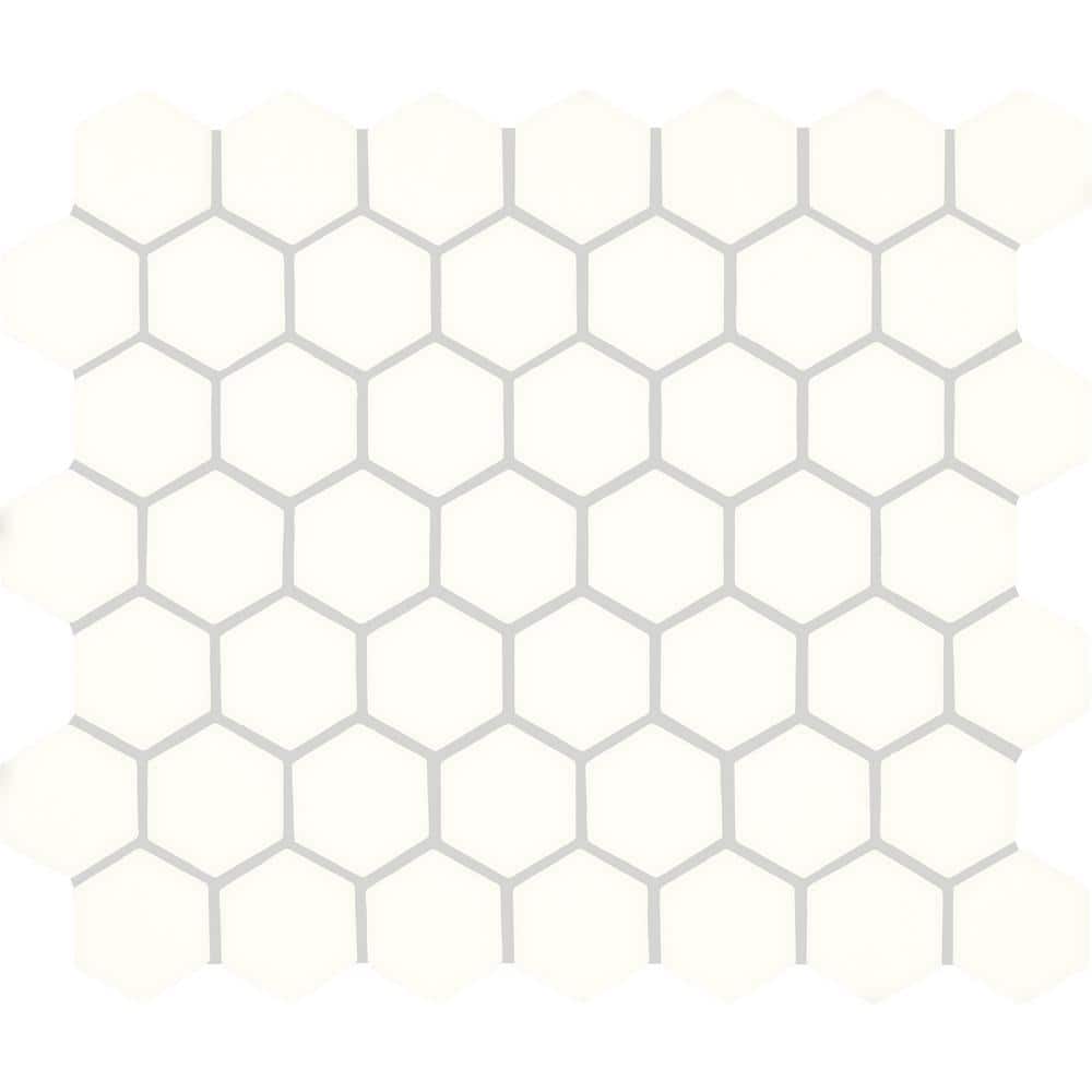 Restore Bright White 2-1/2 in. x 3 in. Matte Ceramic Hexagon Mosaic Tile Sample price history on PriceWatchPro