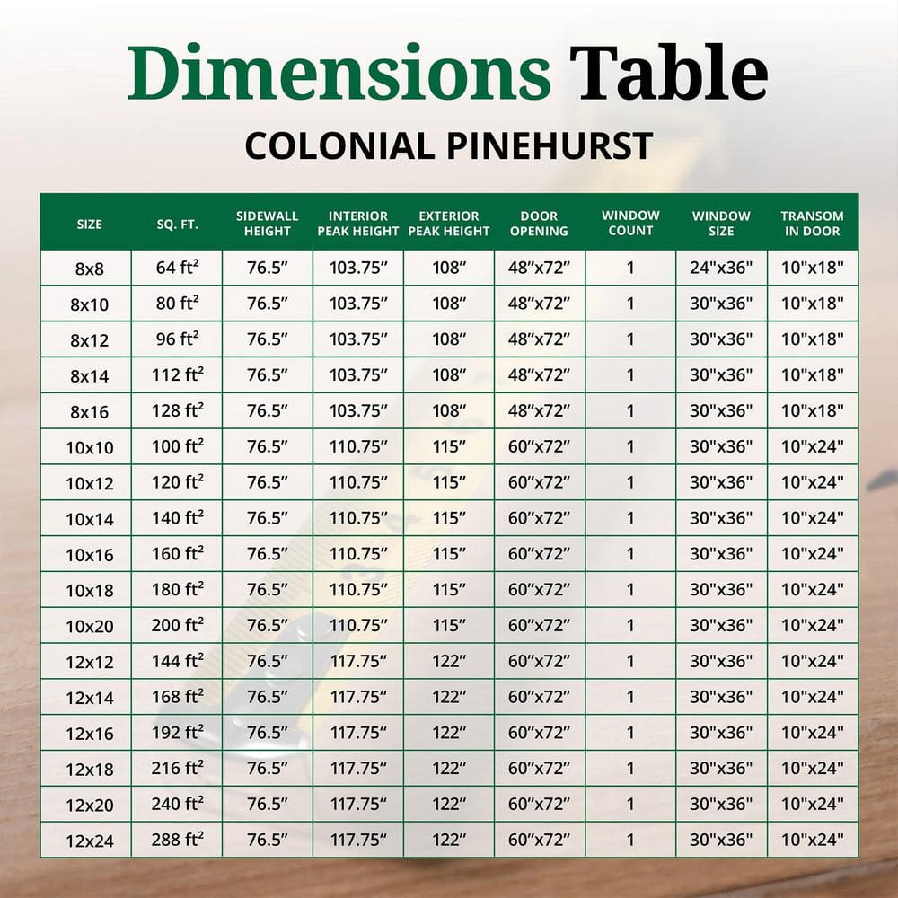 Colonial Pinehurst 10' x 10' Red and Gray Wood Storage Shed Kit with Windows