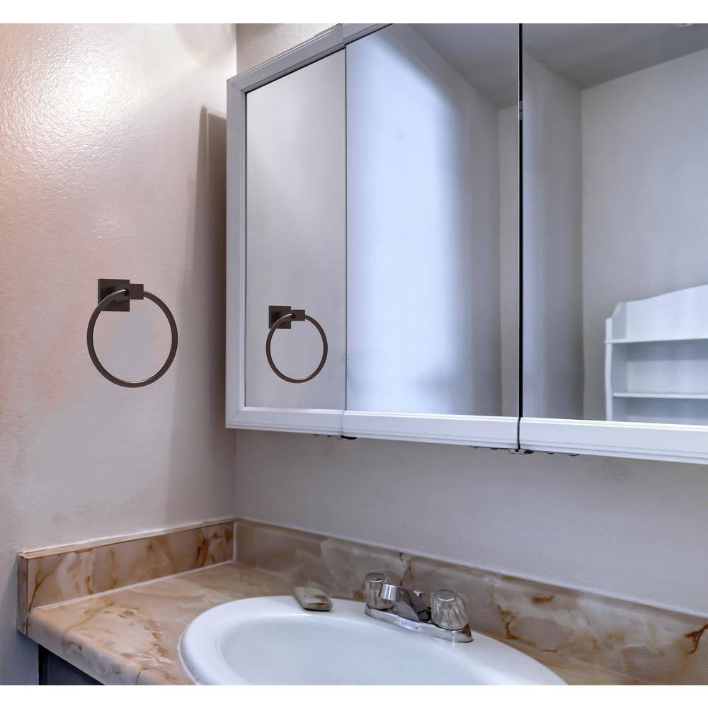 Matte Black Nickel Wall Mounted Towel Ring