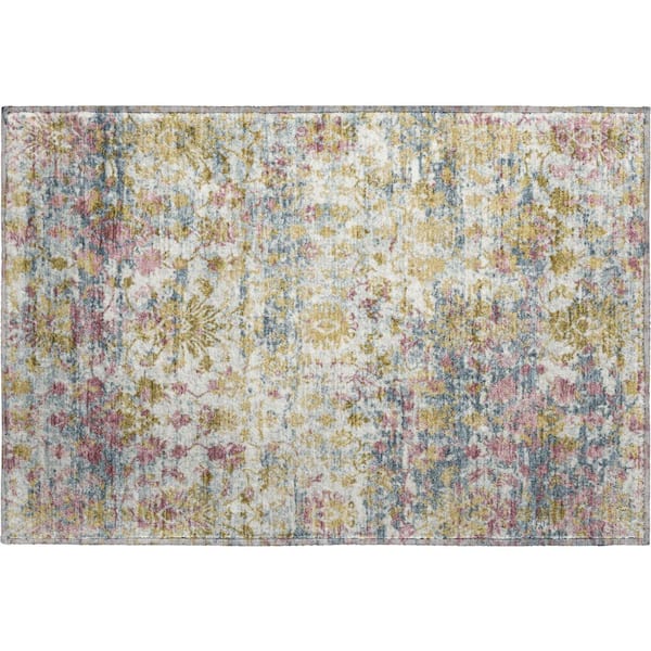 Mayfield Premium Machine Washable Abstract AMF2211 Wheat 2 ft. x 3 ft. Accent Rug