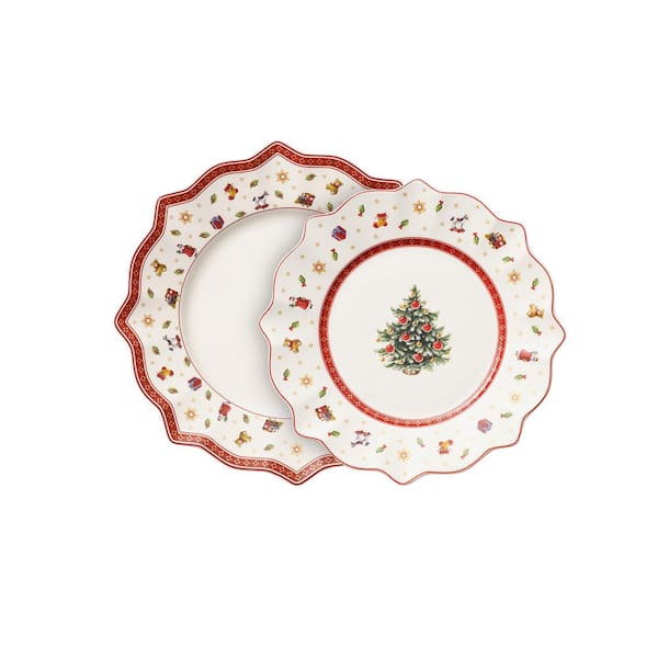 Villeroy & Boch 8-Pieces Toys Delight Porcelain Multi Color Christmas Dinnerware Set Service for 4