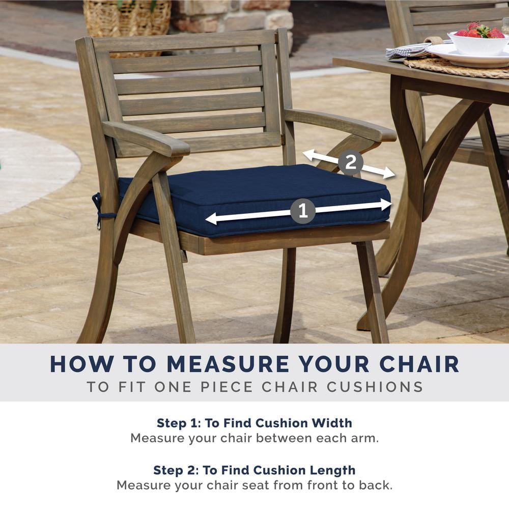 Sapphire Blue Polyester Outdoor Deep Seat Cushion