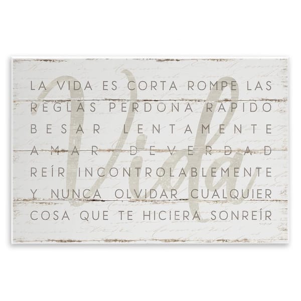 Stupell Industries Life Is Inspirational by Jennifer Pugh Unframed Wall Plaque Typography Graphic Art Print 13 in. x 19 in.