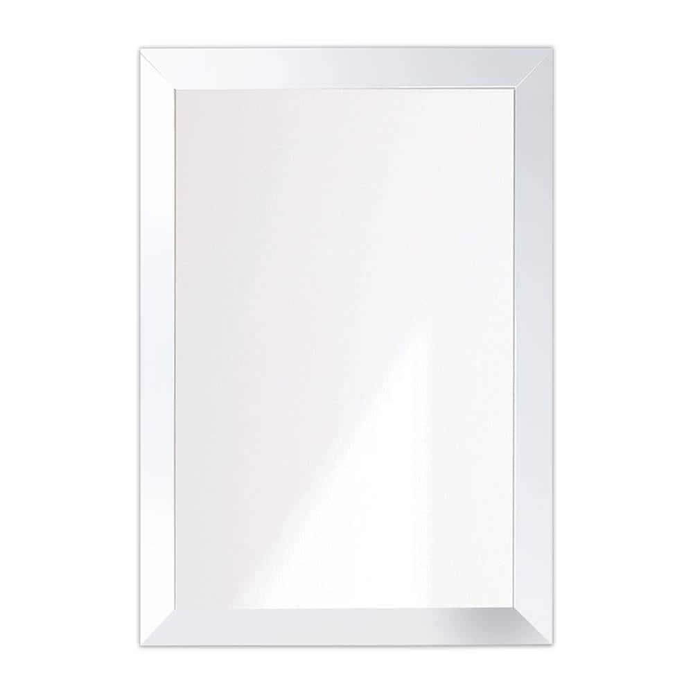 BrandtWorks 32 in. W x 46 in. H UltraGloss SoftWhite Wall Mirror
