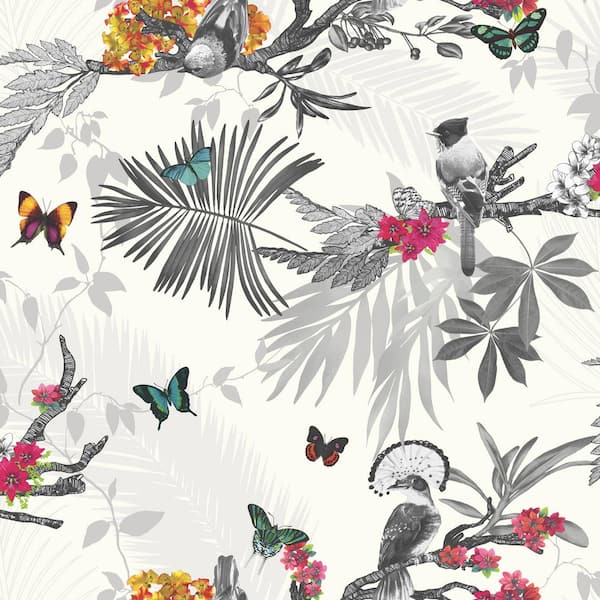 Arthouse Mystical Forest White Paper Strippable Wallpaper (Covers 57.26 sq. ft.)