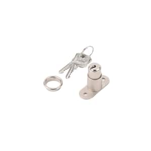 3/4 in. (19 mm) Matte Nickel Push-Button Lock for Maximum 7/8 in. (22 mm) Panel Thickness