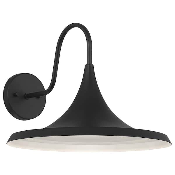 Access Lighting Pella 16.5 in 1-Light Black Integrated LED Flush Mount Ceiling Light