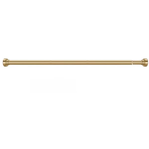 82 in. Stainless Steel  Adjustable Tension Spring Shower Curtain Rod in Gold, No Drilling, Non-Slip, Rust-Proof