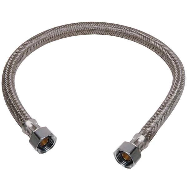 BrassCraft 1/2 in. Compression x 1/2 in. FIP x 20 in. Braided Polymer Faucet Connector