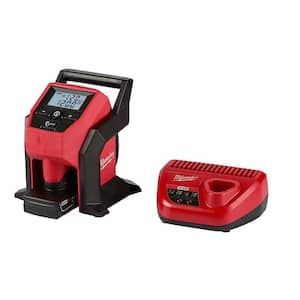 M12 12-Volt Lithium-Ion Cordless Electric Portable Inflator Kit with 4.0 Ah Battery and Charger