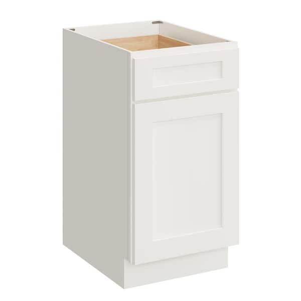 CASAINC 18 in. W x 24 in. D x 34.5 in. H Plywood Ready to Assemble Floor Base Kitchen Cabinet in White Shaker with Drawer