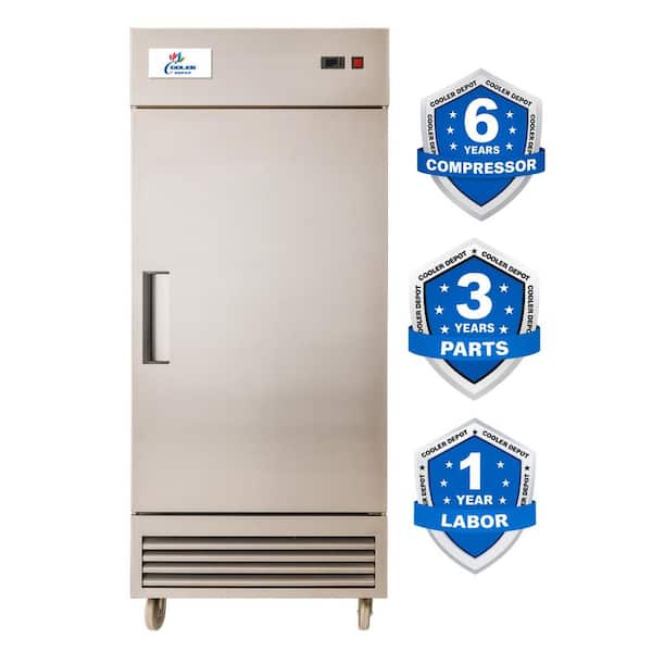 29 in. W 23 cu. ft. NSF Auto Defrost 1-Door Commercial Reach In Upright Freezer in Stainless Steel