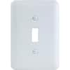 Hampton Bay Perry 1-Gang Toggle Metal Wall Plate, White (Textured ...