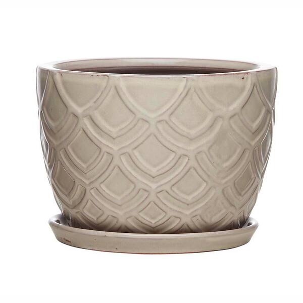 Southern Patio Wanda 8.3 in. x 6 in. White Ceramic PotCRM081555 The