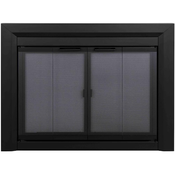 Pleasant Hearth Clairmont Small Glass Fireplace Doors CM-3010 - The Home  Depot