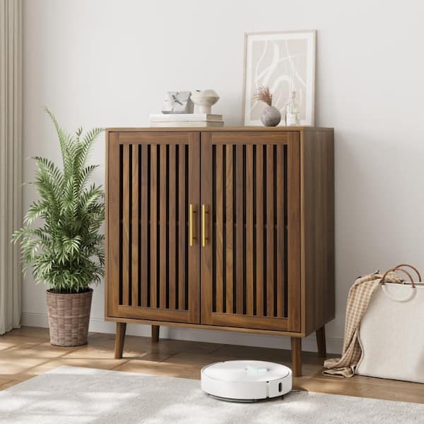 Sideboard Buffet Cabinet with Storage Farmhouse Buffet Cabinet with Louvered Doors Wood Coffee Bar
